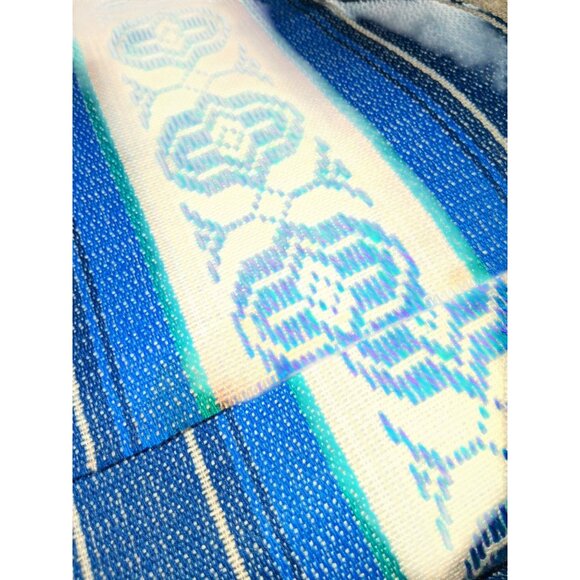 4 Vintage Woven Acrylic Tablecloth Pieces Huge - Picture 3 of 7